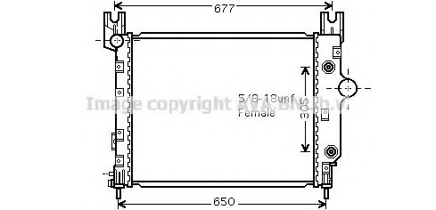 Радиатор, охлаждение двигателя AVA QUALITY COOLING CR2091