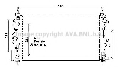 Радиатор, охлаждение двигателя AVA QUALITY COOLING CT2046