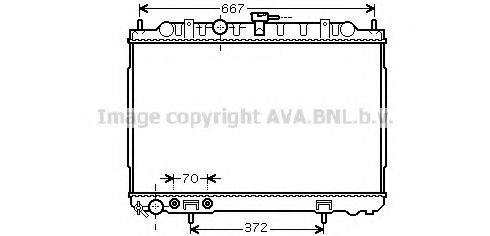 Радиатор, охлаждение двигателя AVA QUALITY COOLING DN2239