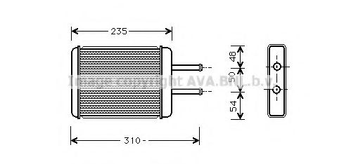 Теплообменник, отопление салона AVA QUALITY COOLING HY6069