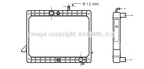 Радиатор, охлаждение двигателя AVA QUALITY COOLING ME2173