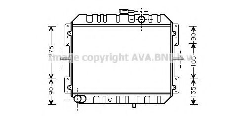 Радиатор, охлаждение двигателя AVA QUALITY COOLING MZ2092