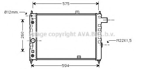 Радиатор, охлаждение двигателя AVA QUALITY COOLING OL2051