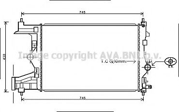 Радиатор, охлаждение двигателя AVA QUALITY COOLING OL2485