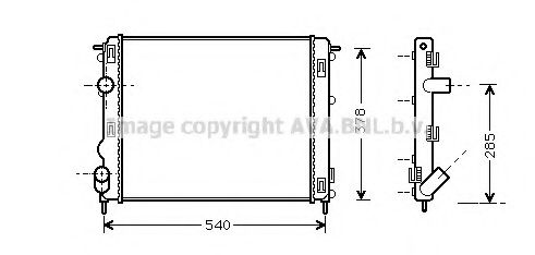 Радиатор, охлаждение двигателя AVA QUALITY COOLING RT2269