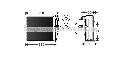 Теплообменник, отопление салона AVA QUALITY COOLING RT6380