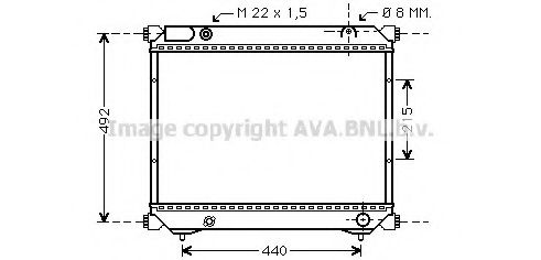 Радиатор, охлаждение двигателя AVA QUALITY COOLING SZ2039