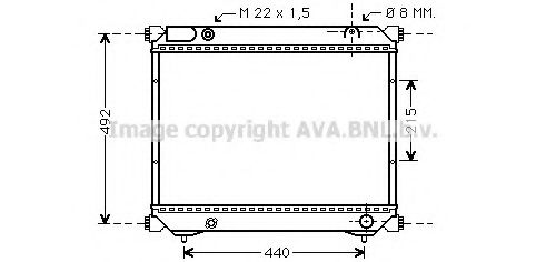 Радиатор, охлаждение двигателя AVA QUALITY COOLING SZA2039