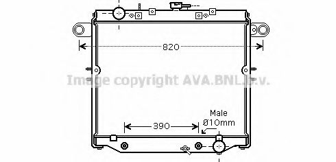 Радиатор, охлаждение двигателя AVA QUALITY COOLING TO2329