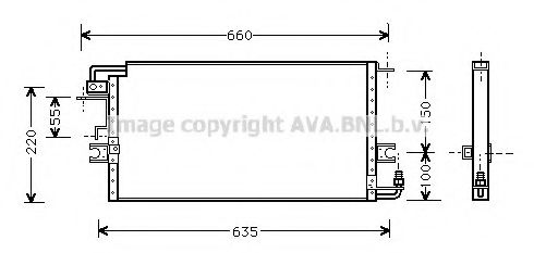 Конденсатор, кондиционер AVA QUALITY COOLING TO5198