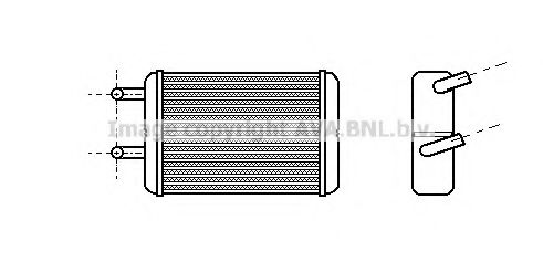 Теплообменник, отопление салона AVA QUALITY COOLING TO6133