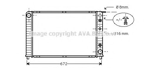 Радиатор, охлаждение двигателя AVA QUALITY COOLING VO2089