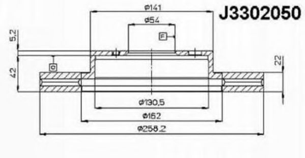 Тормозной диск NIPPARTS J3302050