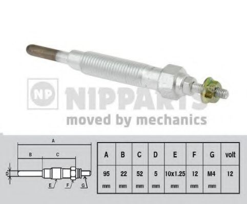 Свеча накаливания NIPPARTS J5715000