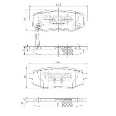 Комплект тормозных колодок, дисковый тормоз NIPPARTS N3617006