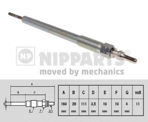 Свеча накаливания NIPPARTS N5715019
