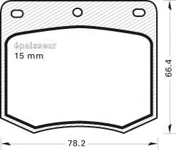 Комплект тормозных колодок, дисковый тормоз METALFREN 119