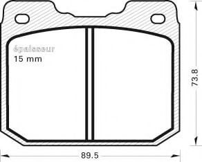 Комплект тормозных колодок, дисковый тормоз MGA 75