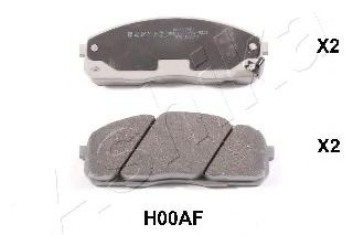 Комплект тормозных колодок, дисковый тормоз ASHIKA 50-0H-H00