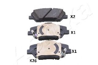 Комплект тормозных колодок, дисковый тормоз ASHIKA 50-0K-K26