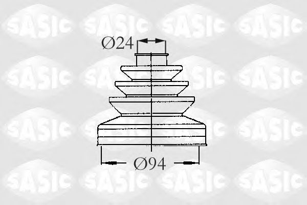 Комплект пылника, приводной вал SASIC 2873493