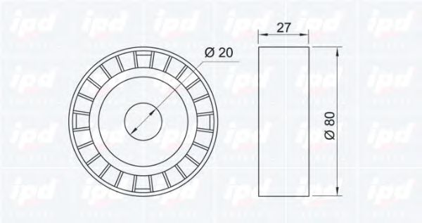 Паразитный / ведущий ролик, поликлиновой ремень IPD 150343