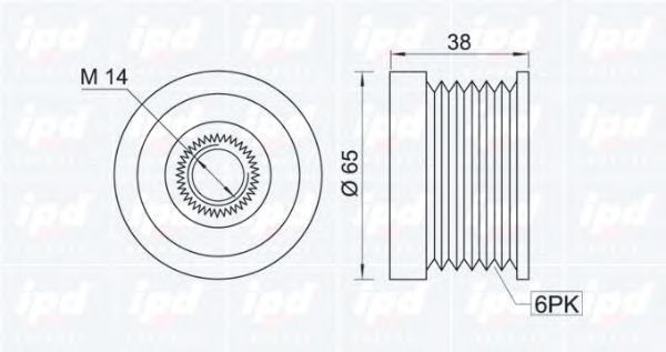 Механизм свободного хода генератора IPD 153074