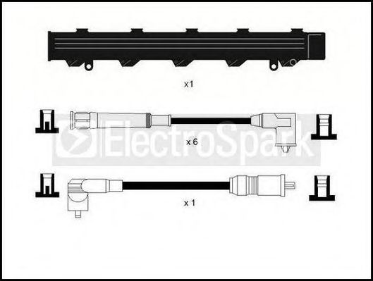 Комплект проводов зажигания STANDARD OEK962T