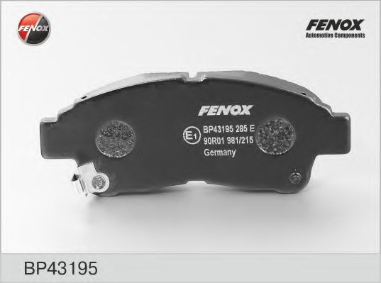 Комплект тормозных колодок, дисковый тормоз FENOX BP43195