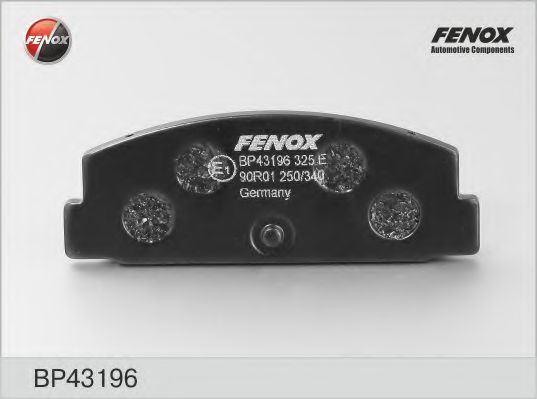 Комплект тормозных колодок, дисковый тормоз FENOX BP43196