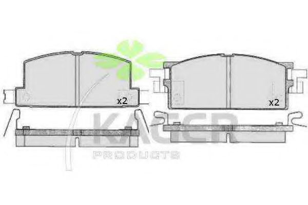 Комплект тормозных колодок, дисковый тормоз KAGER 35-0209