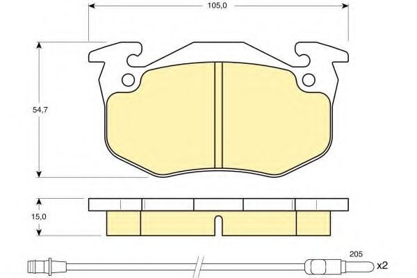 Комплект тормозных колодок, дисковый тормоз GIRLING 6103283