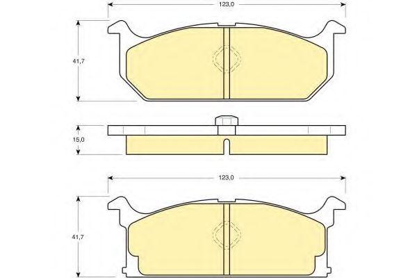Комплект тормозных колодок, дисковый тормоз GIRLING 6103829