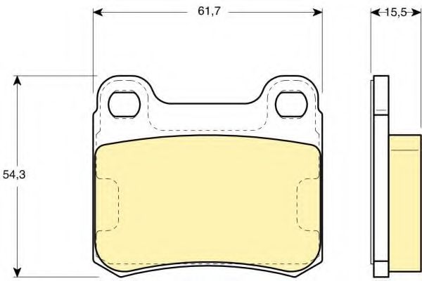Комплект тормозных колодок, дисковый тормоз GIRLING 6109112