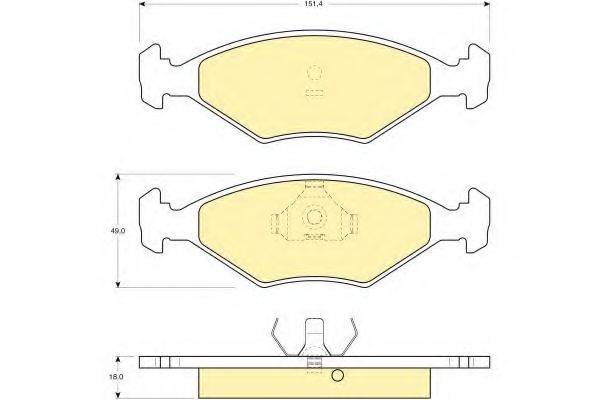 Комплект тормозных колодок, дисковый тормоз GIRLING 6109582