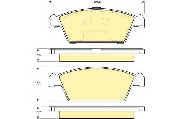 Комплект тормозных колодок, дисковый тормоз GIRLING 6131089