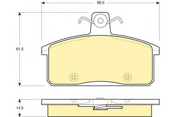 Комплект тормозных колодок, дисковый тормоз GIRLING 6132021