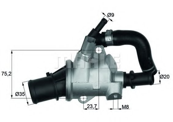 Термостат, охлаждающая жидкость MAHLE ORIGINAL TI 146 88