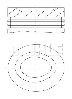 Поршень MAHLE ORIGINAL 681 08 00