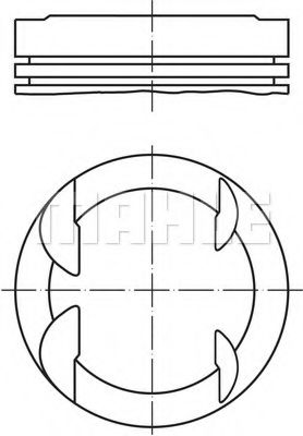 Поршень MAHLE ORIGINAL 607 79 00