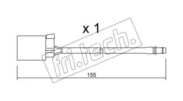 Сигнализатор, износ тормозных колодок fri.tech. SU.015
