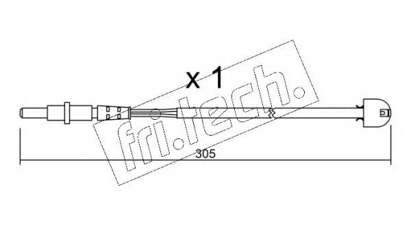 Сигнализатор, износ тормозных колодок fri.tech. SU.098