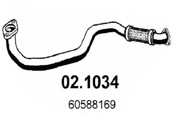 Труба выхлопного газа ASSO 02.1034