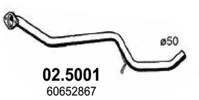 Труба выхлопного газа ASSO 02.5001