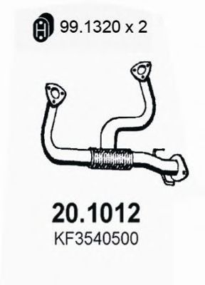 Труба выхлопного газа ASSO 20.1012