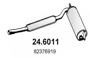 Средний глушитель выхлопных газов ASSO 24.6011