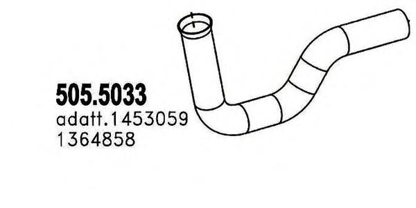 Труба выхлопного газа ASSO 505.5033