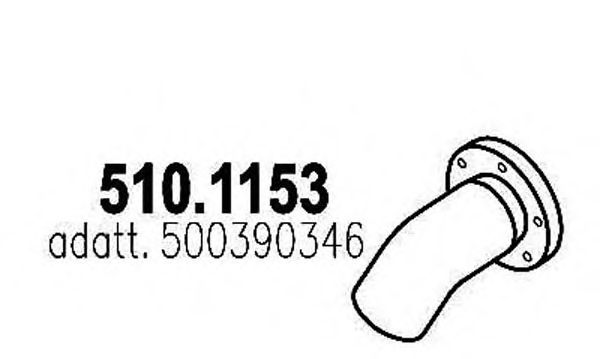 Труба выхлопного газа ASSO 510.1153