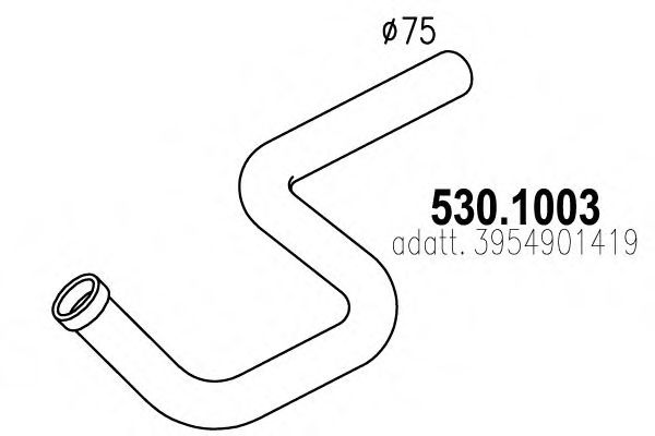 Труба выхлопного газа DINEX 50134