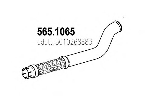 Труба выхлопного газа ASSO 565.1065